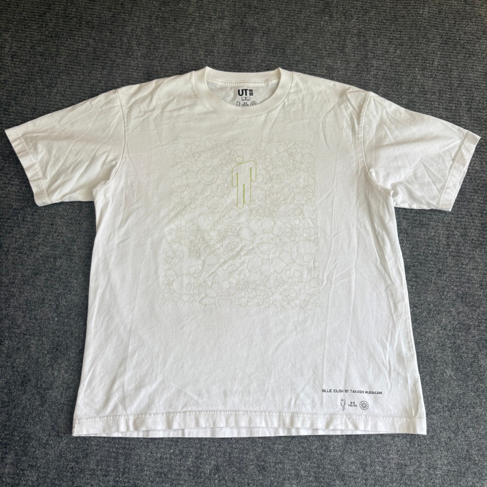 Uniqlo UT Billie Eilish Takashi Murakami White Graphic T-Shirt Mens Medium 3552